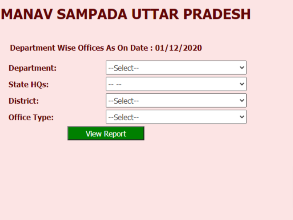 Manav Sampada UP Portal Login