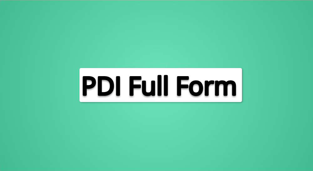 PDI Full Form