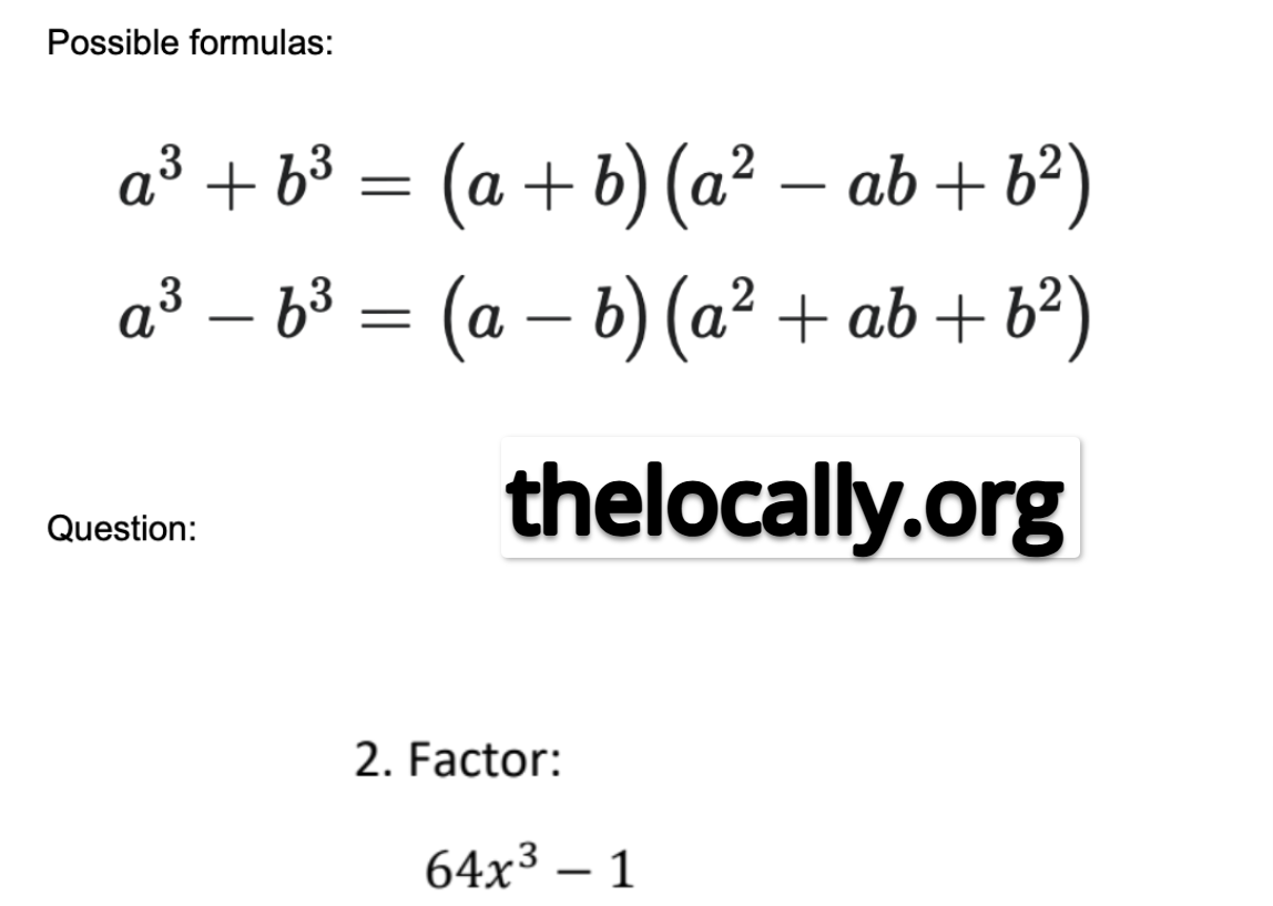 a3+b3 Formula | a^3-b^3, a ^ 3 + b ^ 3 algebraic formula Solution