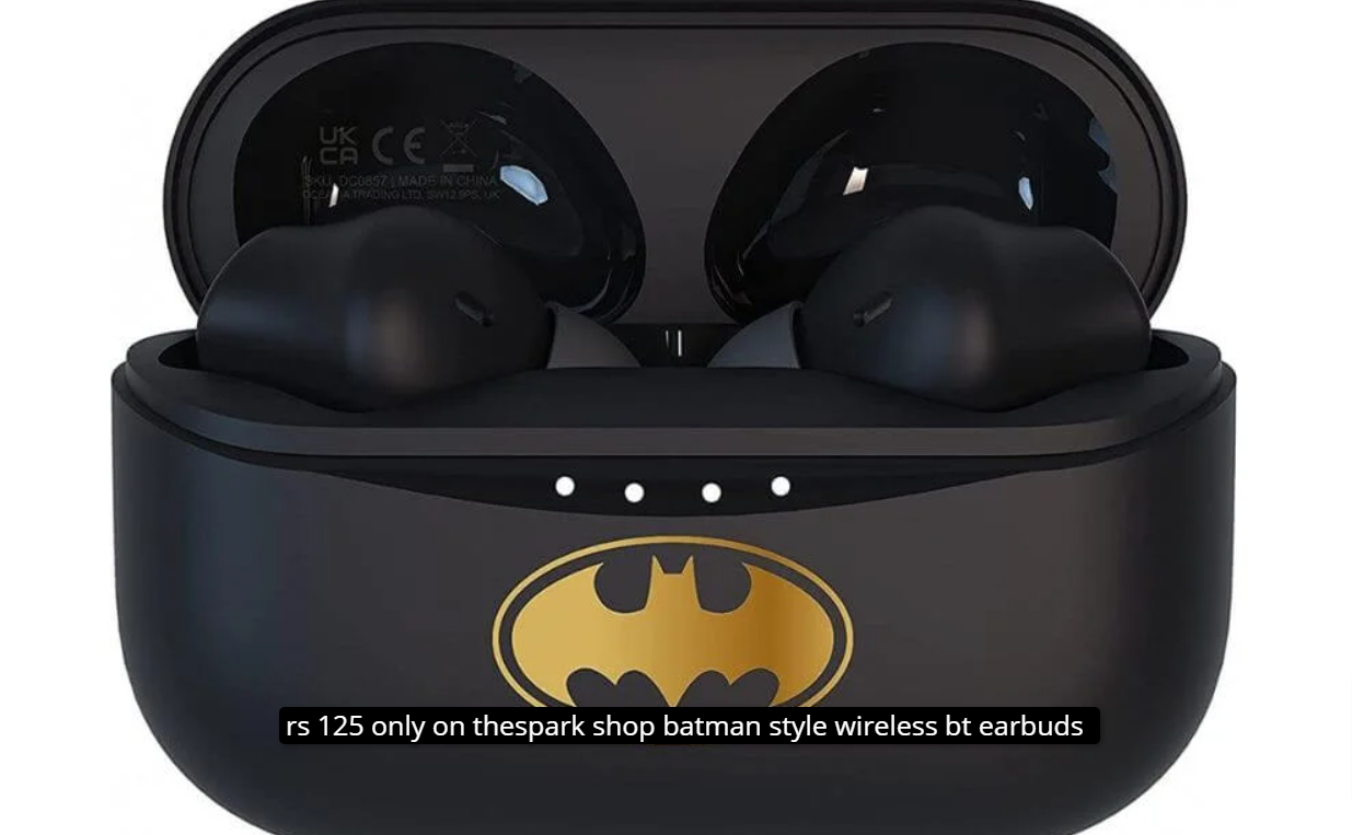 rs 125 only on thespark shop batman style wireless bt earbuds